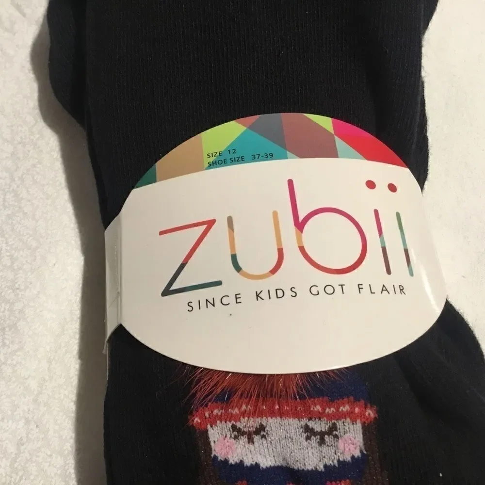 SALE. BUY 3/$10. NWT. Size 12 Girls Tights Black w/Cute Girl